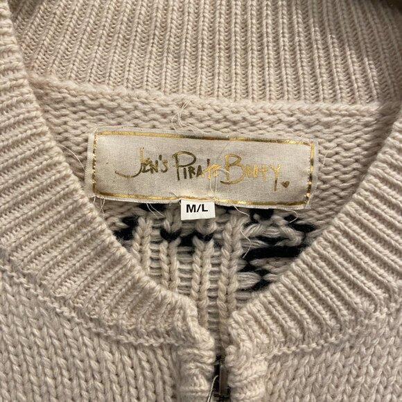 Jen’s Pirate Booty Thunderbird Bomber Sweater Jacket M/L - Picture 4 of 7